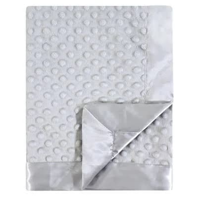 Hudson Baby Dotted Mink Blanket with Satin Binding