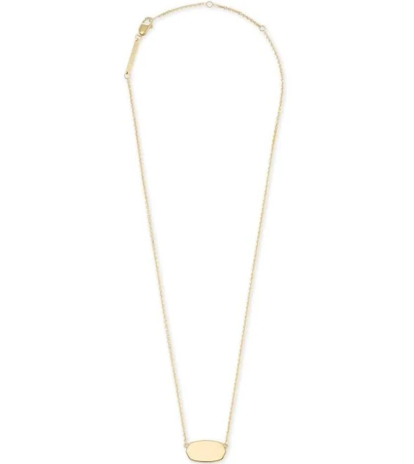 Kendra Scott Elisa Metal Pendant Necklace 18k Gold Vermeil