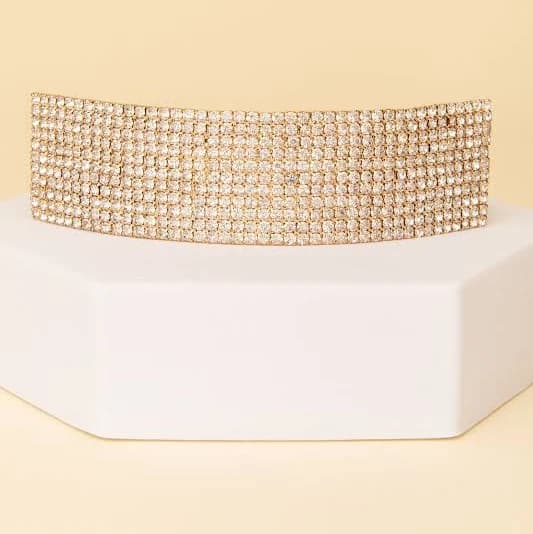 Sophia Collection Isabel Rhinestone Pavé Rectangular Hair Barrette Clip