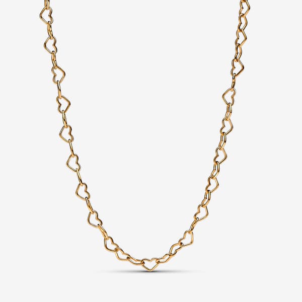 Pandora Linked Hearts Silver Collier Necklace