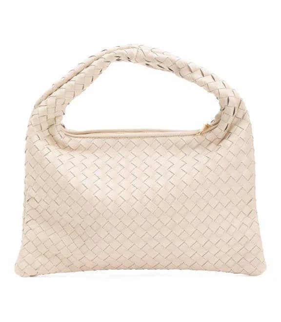 TJ Maxx Women's Leather Woven Hobo Bag