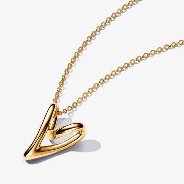 Pandora Organically Shaped Heart Pendant Necklace