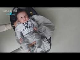 Extra große fleece Babydecke für Autositz und Kinderwagen in Grau und Rosa – Wallaboo