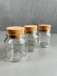 ROUND MASON JAR | Airtight Storage Tubes | 205ML | Mini Storage Jar | Mossarium | 100% Recycled Glass | Terrarium Glass Vessel