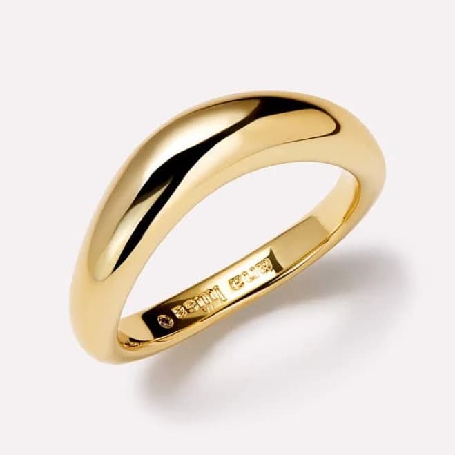 Ana Luisa Women's Stevie Gold-Plated Band Ring