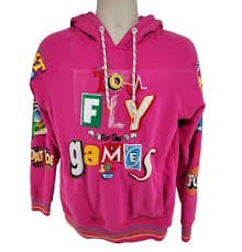 Born Fly No Games Hoodie Size M Pink Hip Hop | eBay