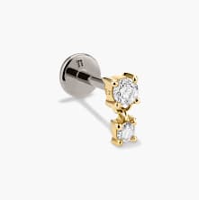 Mejuri 14K Yellow Gold Butterfly Back Stud Earring with Lab Grown Diamond