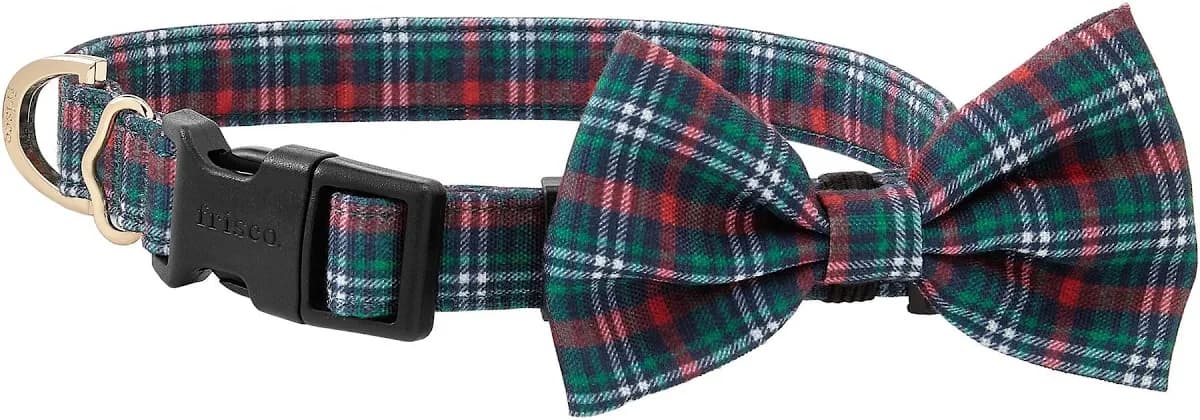 Frisco Festive Plaid Dog Collar