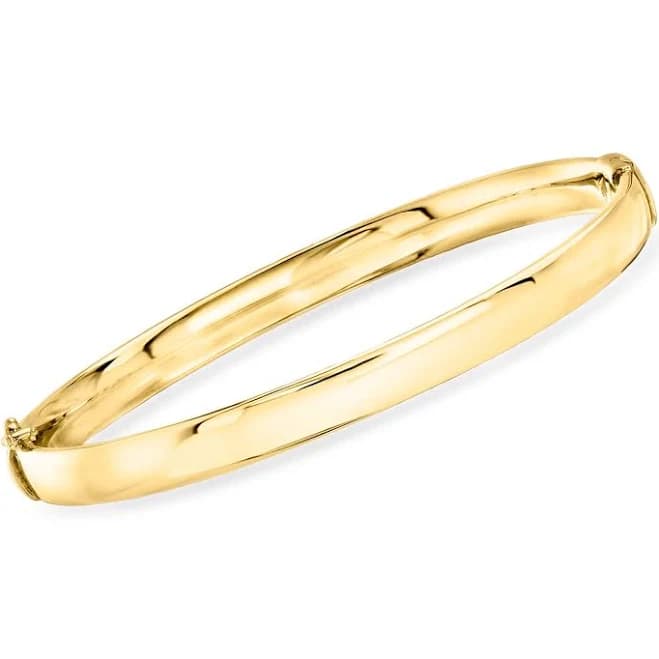 18kt Gold Over Sterling Oval Bangle Bracelet