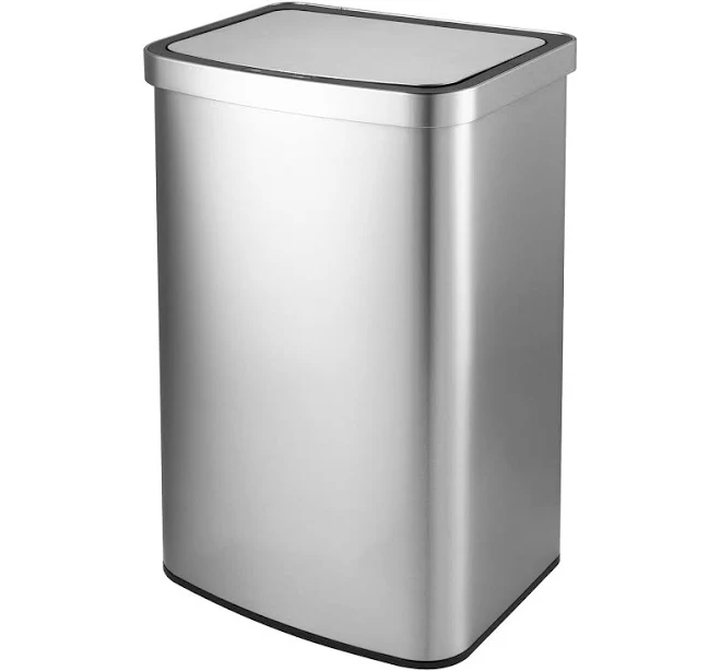 Innovaze 13.2 Gal./50 Liter Stainless Steel Rectangular Motion Sensor Trash Can