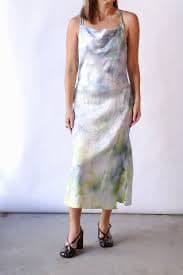 Tanaka Cami Dress in Green Blue | WE ARE ICONIC