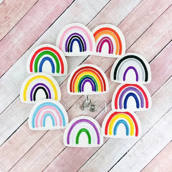 Pride Rainbow Badge Reel