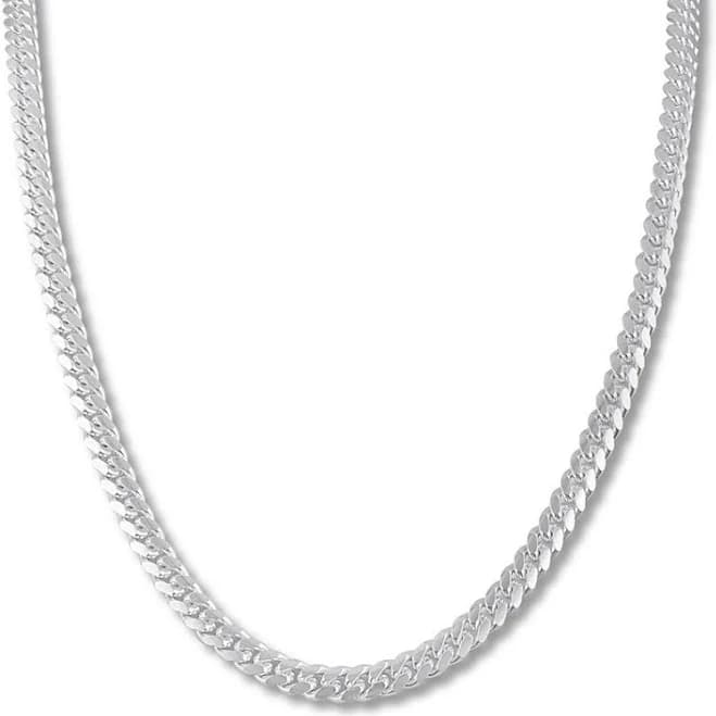 Jared Jewelers Sterling Silver Curb Cuban Chain Necklace, 22"