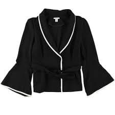 bar III Womens Kimono Wrap Front Jacket, black, X-Large : Target
