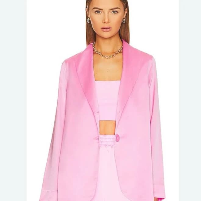 Show Me Your Mumu Women's Elegant Pink Blazer