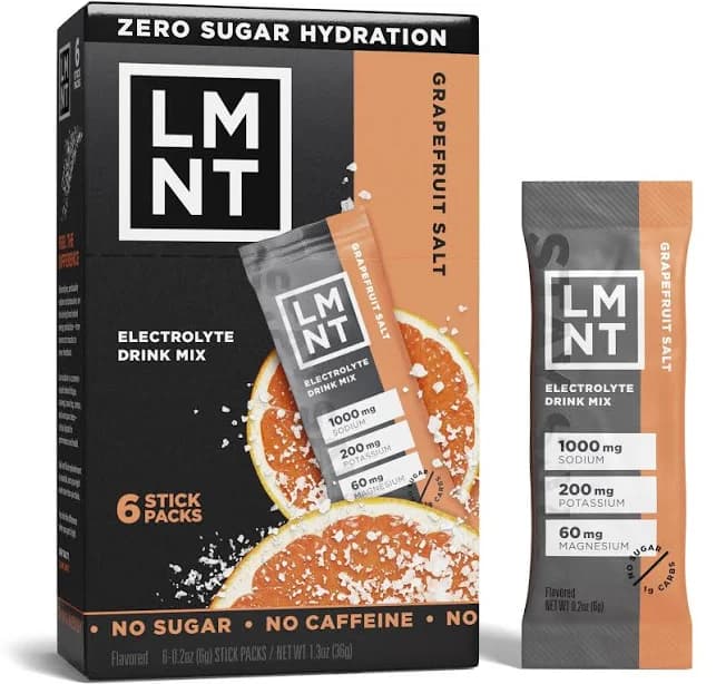 LMNT Zero Sugar Electrolyte Drink Mix Grapefruit 6Ct