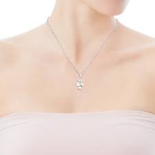 Silver Magic Nature bear Necklace with pearl | TOUS