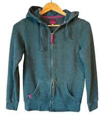 Joules Womens Beachley Hooded Zip Sweatshirt Green Marl | Size 6 | eBay