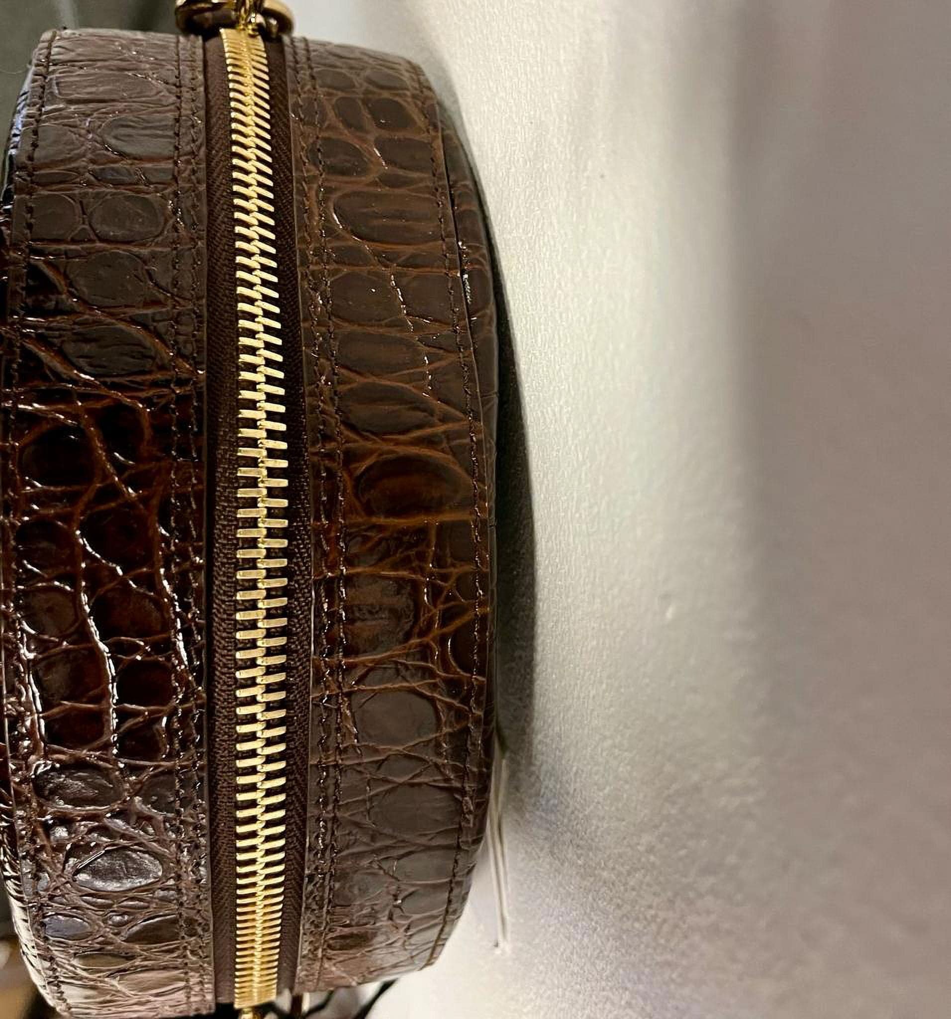 Little Liffner Leather Croc Embossed Chain Crossbody - Walmart.com