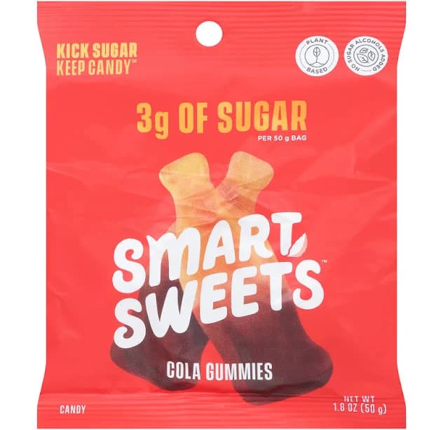 Smart Sweets Cola Gummies Candy 1.8 oz Bag