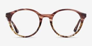Ray-Ban RB5361 - Round Striped Tortoise Frame Eyeglasses | Eyebuydirect
