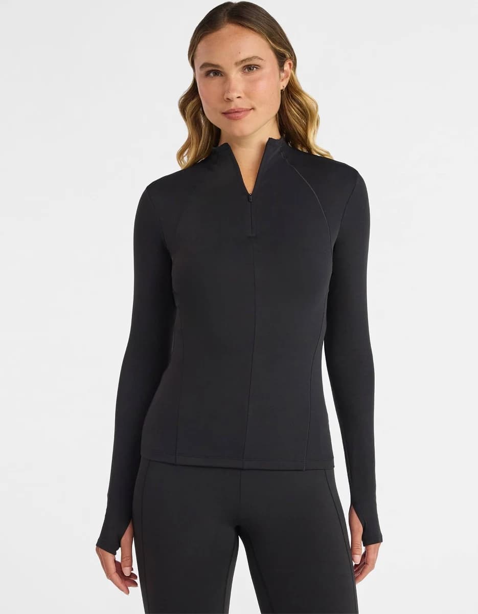 Avia Women's SoftSculpt Quarter Zip Long Sleeve Top