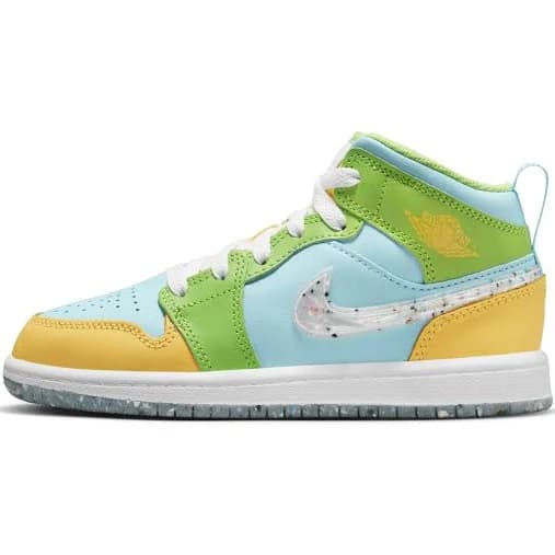 Jordan 1 Mid SE Glacier Ice Citron Pulse Action Green White