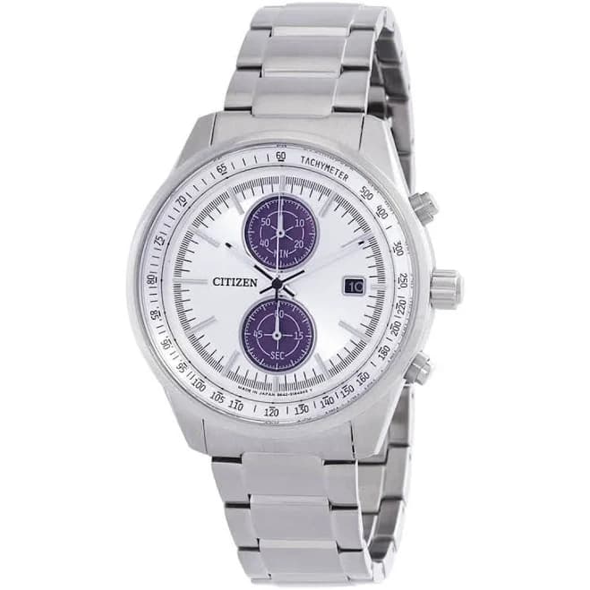CITIZEN Chronograph Quartz Silver Dial Mens Watch CA7030-97A