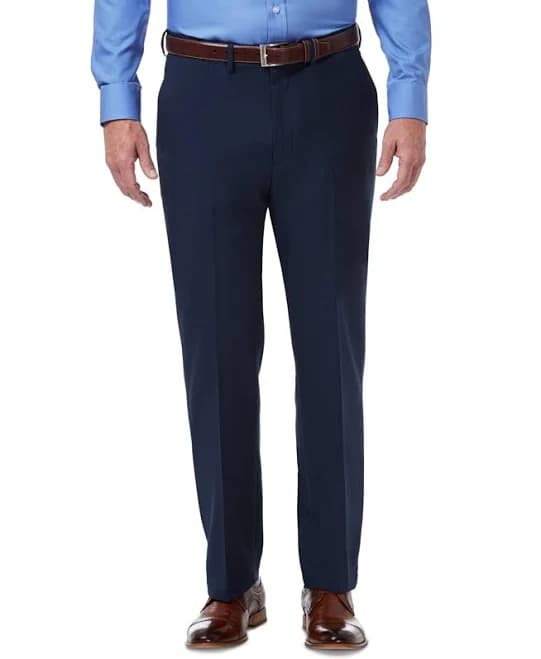 Haggar Men's Premium Comfort Classic Fit Flat Front Dress Pants