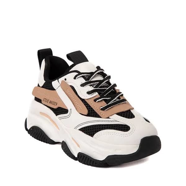 Steve Madden JPossession Athletic Shoe - Little Kid / Big Kid - White / Black / Tan - Girls - Size 6