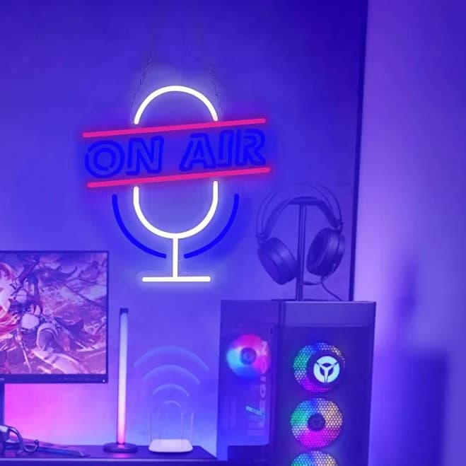 Neon Sign, On Air Neon Sign for for Tiktok, Twitch, YouTube Streamers Influencer Gamers Live Streaming, USB Powered Cool Led Signs for Studio, Game