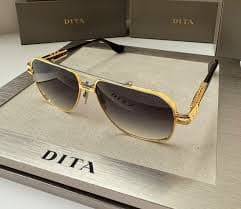DITA KUDRU DTS436 01 Sunglasses Yellow Gold Antique Silver Gray Gradient Lens | eBay
