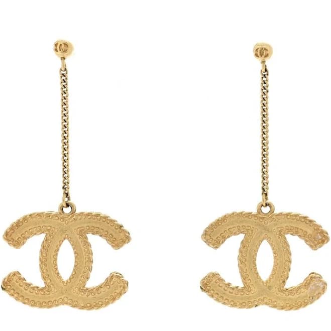 CHANEL CC Drop Earrings