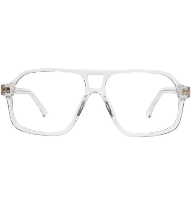 Kent | Mens 80s Oversize Glasses Frames, Transparent