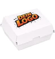 12,600 individually printed pizza boxes, 1 color (white) - 12x12x7.5 cm
