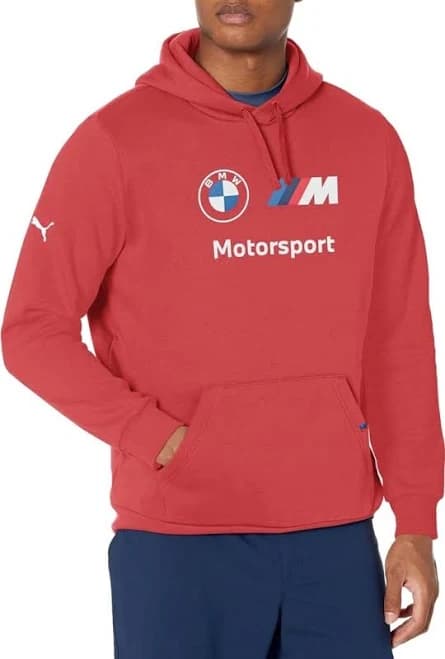 Puma Bmw M Motorsport Hoodie Pullover With Graphics Red 2xl Xxl