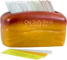 DaySpring Our Daily Bread Promise Box with Scripture Cards 4 1/4" x 2 1/4" x 2" Brown : Amazon.sg: Office Products