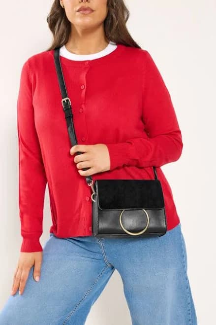 Yours Women's Cross Body Bag with Ring Detail
