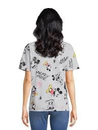 Disney Mickey Mouse Juniors Graphic Print T-Shirt - Walmart.com