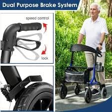 foldable walker seat adjustable height height speed terrain - Temu Pakistan