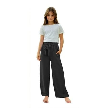 Kids Unisex Wide Leg Lounge Pants with Pockets