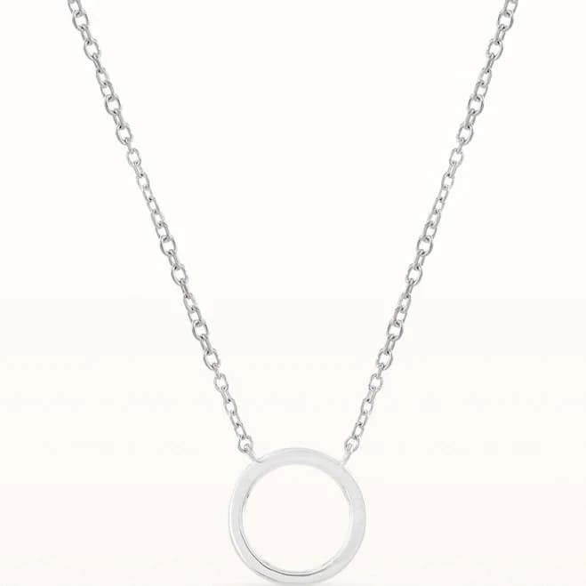 Petite Circle Pendant in 925 Sterling Silver Gold Plated Sterling Silver