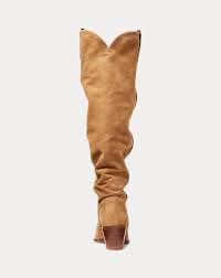 Suede Tall Western Boot | Ralph Lauren