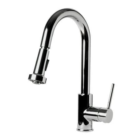 ALFI ABKF3262-PC Polished Chrome Sensor Gooseneck Pull Down Kitchen Faucet