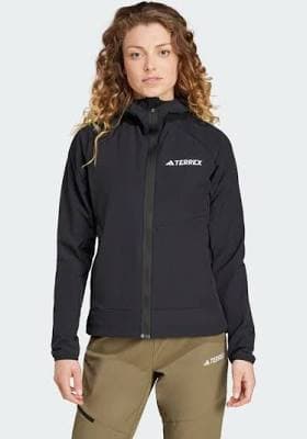 adidas Women's Terrex Xperior Softshell Fleece Hooded Jacket