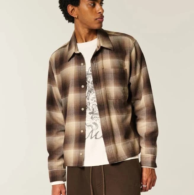 Hollister Men's Boxy Flannel Shirt
