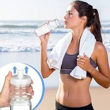10 Pcs Sports Water Bottles Bulk Clear Plastic Water Bottles with Pull Top 20 oz Reusable Plastic Bottle Leakproof Blank Water Bottles for Kids DIY Gym Drinking Hiking Cycling Fitness Workouts Party: