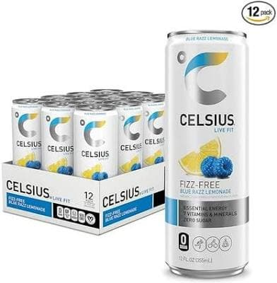 Celsius Fizz Free Blue Rasp Lemonade 12ct 12oz