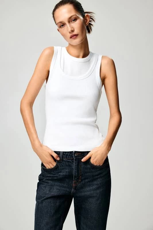H&M Ladies Ribbed Tank Top