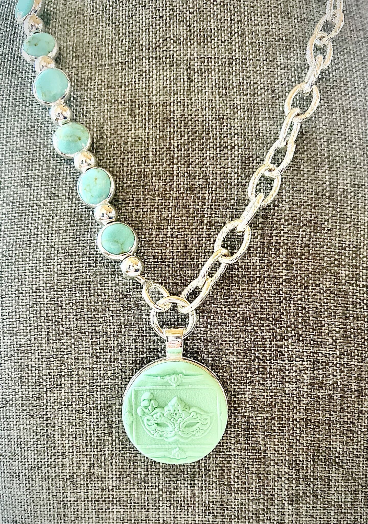 Venetian Mask Pendant Necklace, Venice, Grand Tour Intaglio ...